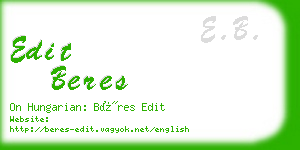 edit beres business card